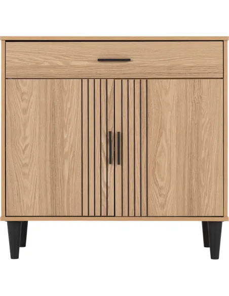 Tessa 2 Door 1 Drawer Sideboard - Natural Oak Effect