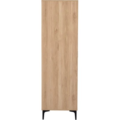 Miami 2 Door Wardrobe - Oak Effect/Black