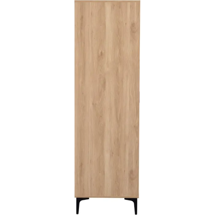 Miami 2 Door Wardrobe - Oak Effect/Black