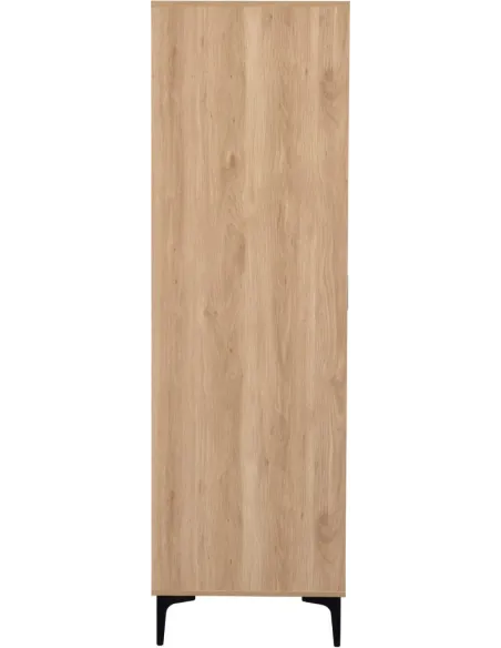 Miami 2 Door Wardrobe - Oak Effect/Black