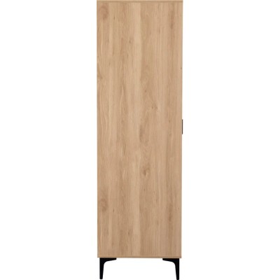 Miami 3 Door Wardrobe - Oak Effect/Black