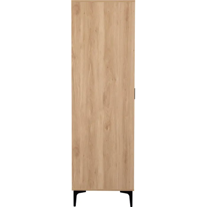 Miami 3 Door Wardrobe - Oak Effect/Black