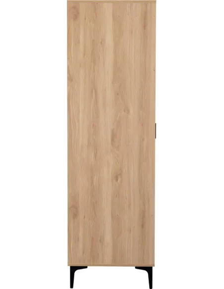 Miami 3 Door Wardrobe - Oak Effect/Black