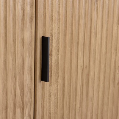 Miami 3 Door Wardrobe - Oak Effect/Black