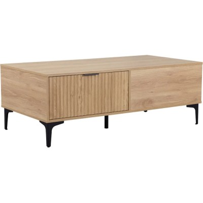 Miami 2 Drawer Coffee Table - Oak Effect/Black