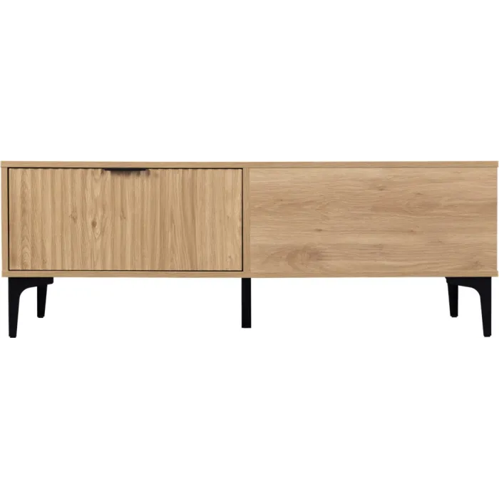 Miami 2 Drawer Coffee Table - Oak Effect/Black
