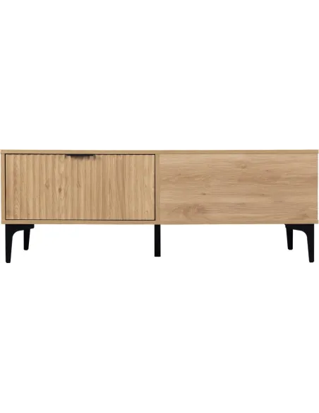 Miami 2 Drawer Coffee Table - Oak Effect/Black