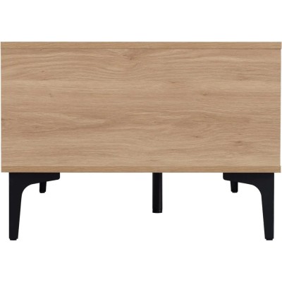 Miami 2 Drawer Coffee Table - Oak Effect/Black