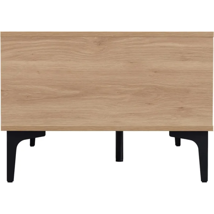 Miami 2 Drawer Coffee Table - Oak Effect/Black