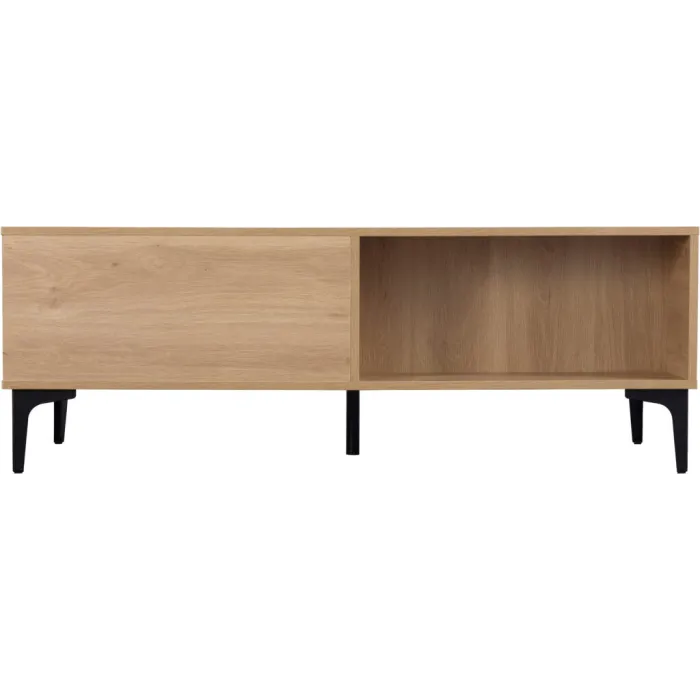 Miami 2 Drawer Coffee Table - Oak Effect/Black