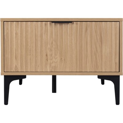 Miami 2 Drawer Coffee Table - Oak Effect/Black