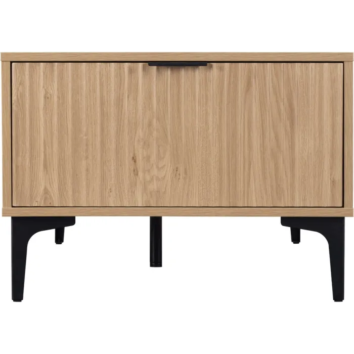 Miami 2 Drawer Coffee Table - Oak Effect/Black