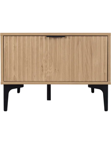 Miami 2 Drawer Coffee Table - Oak Effect/Black