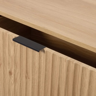Miami 2 Drawer Coffee Table - Oak Effect/Black