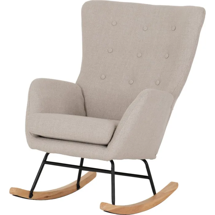 Hayden Rocking Chair - Beige Fabric