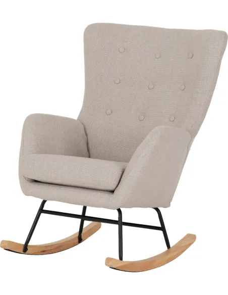 Hayden Rocking Chair - Beige Fabric