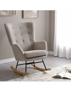 Hayden Rocking Chair - Beige Fabric