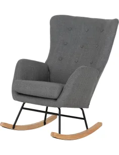 Hayden Rocking Chair - Dark Grey Fabric 2