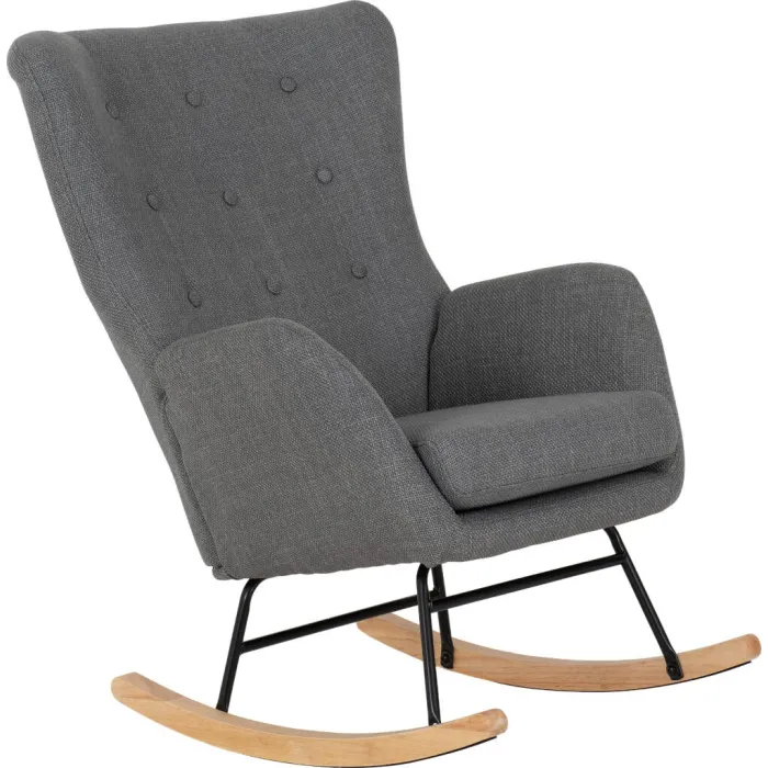 Hayden Rocking Chair - Dark Grey Fabric