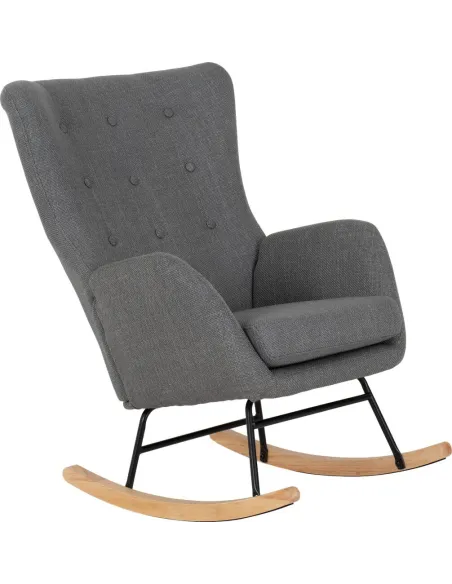 Hayden Rocking Chair - Dark Grey Fabric