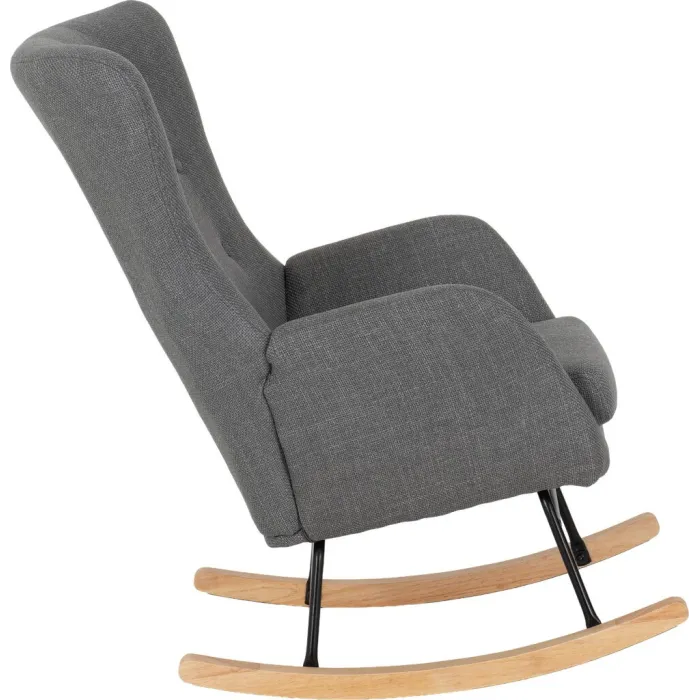 Hayden Rocking Chair - Dark Grey Fabric