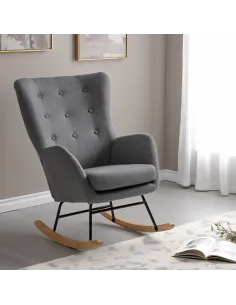 Hayden Rocking Chair - Dark Grey Fabric