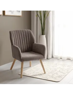 Jordan Occasional Chair - Brown Velvet Fabric