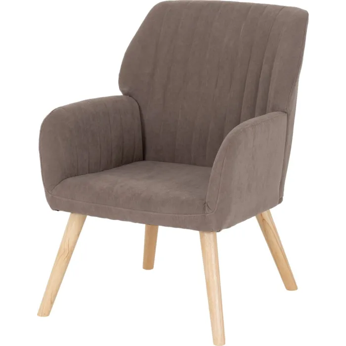 Jordan Occasional Chair - Brown Velvet Fabric
