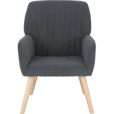 Jordan Occasional Chair - Dark Grey Velvet Fabric