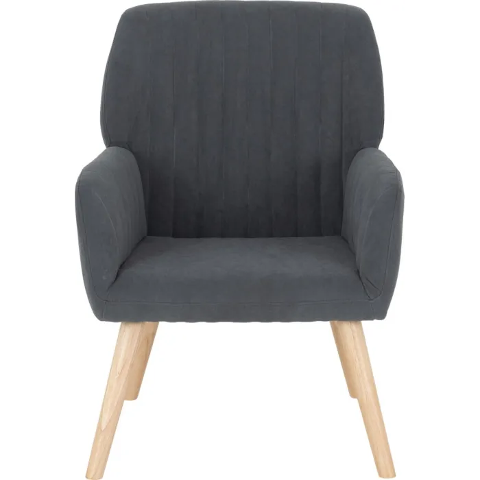 Jordan Occasional Chair - Dark Grey Velvet Fabric