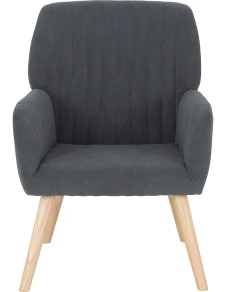 Jordan Occasional Chair - Dark Grey Velvet Fabric