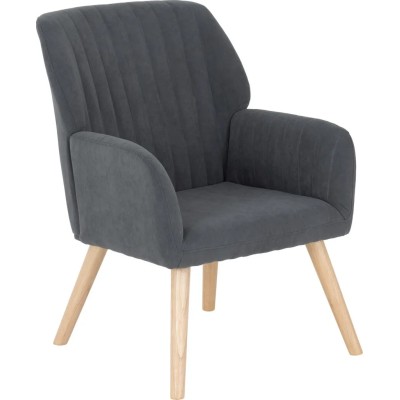 Jordan Occasional Chair - Dark Grey Velvet Fabric