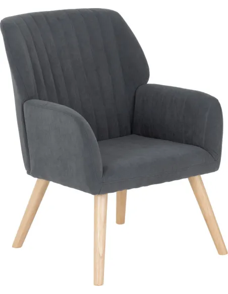 Jordan Occasional Chair - Dark Grey Velvet Fabric