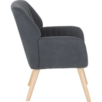 Jordan Occasional Chair - Dark Grey Velvet Fabric