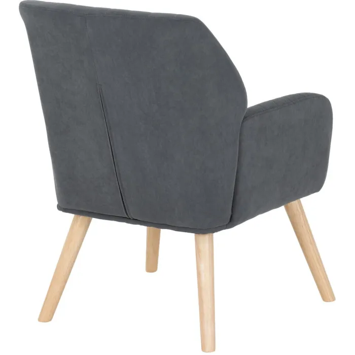 Jordan Occasional Chair - Dark Grey Velvet Fabric