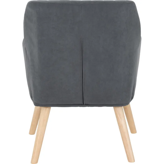 Jordan Occasional Chair - Dark Grey Velvet Fabric