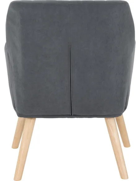 Jordan Occasional Chair - Dark Grey Velvet Fabric
