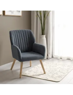 Jordan Occasional Chair - Dark Grey Velvet Fabric 2