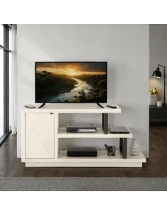 Turin TV Stand - Light Oak Effect/Black