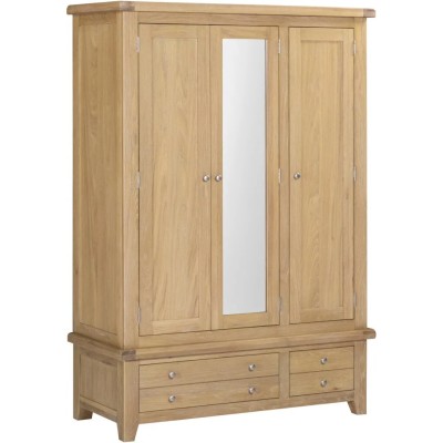 Windsor 3 Door 2 Drawer Wardrobe - Natural Oak