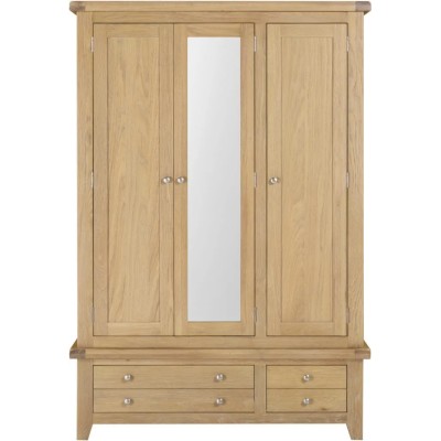 Windsor 3 Door 2 Drawer Wardrobe - Natural Oak
