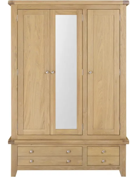 Windsor 3 Door 2 Drawer Wardrobe - Natural Oak