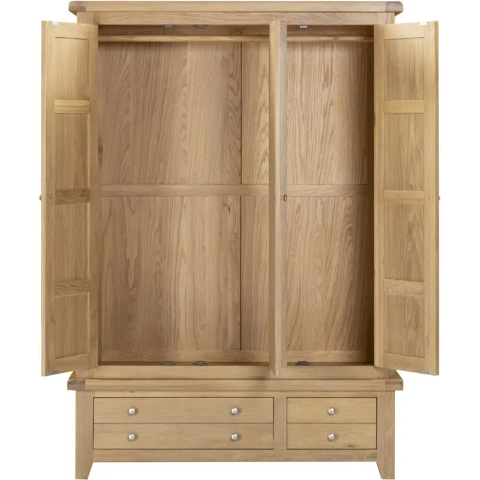 Windsor 3 Door 2 Drawer Wardrobe - Natural Oak