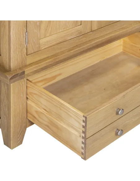 Windsor 3 Door 2 Drawer Wardrobe - Natural Oak