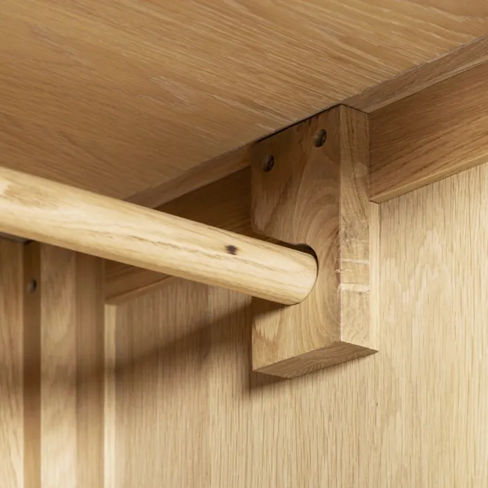 Windsor 3 Door 2 Drawer Wardrobe - Natural Oak