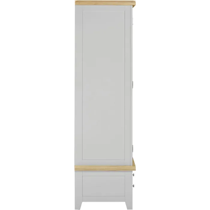 Windsor 3 Door 2 Drawer Wardrobe - Pebble Grey/Oak