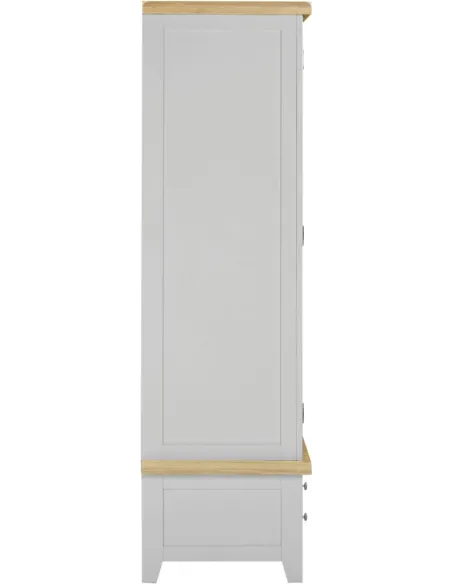 Windsor 3 Door 2 Drawer Wardrobe - Pebble Grey/Oak