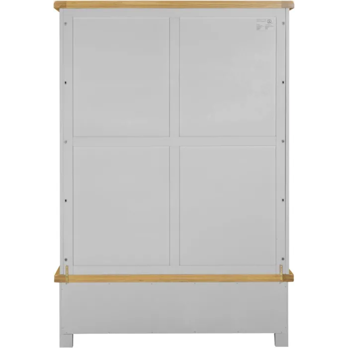 Windsor 3 Door 2 Drawer Wardrobe - Pebble Grey/Oak