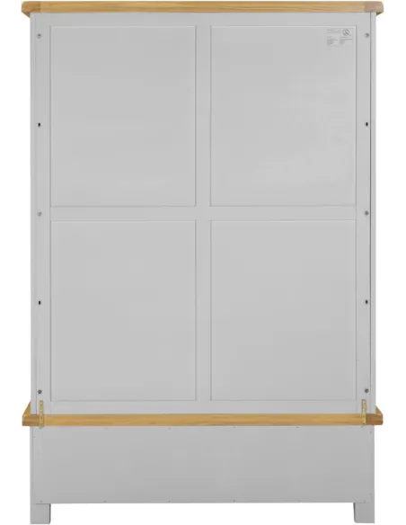 Windsor 3 Door 2 Drawer Wardrobe - Pebble Grey/Oak