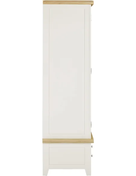 Windsor 3 Door 2 Drawer Wardrobe - Ivory/Oak